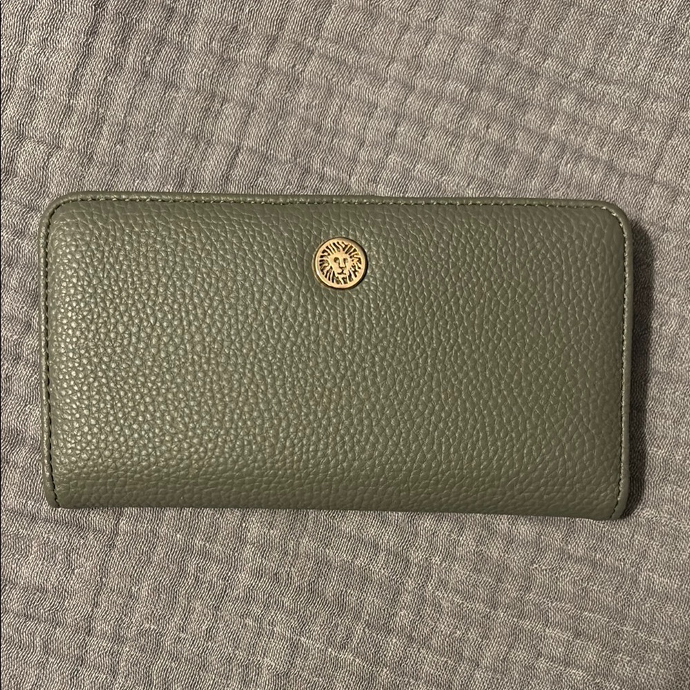 Anne Klein Green Leather Wallet